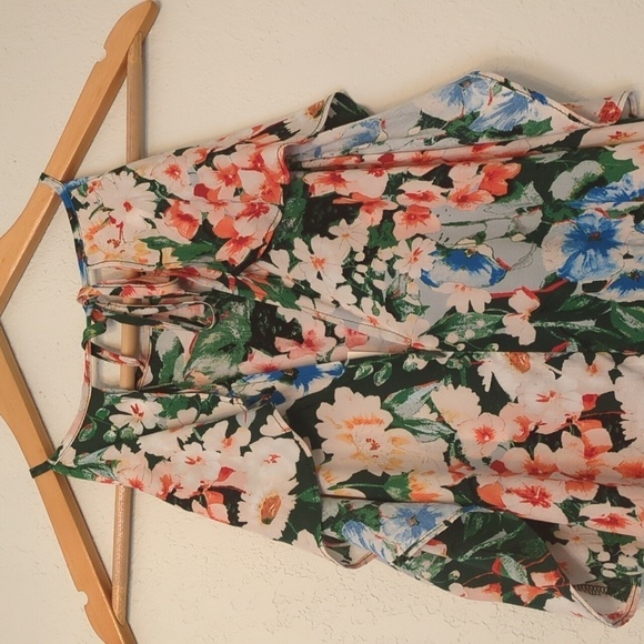 Zara floral mini Spring easter Lightweight Multicolor sundress Size Large - Picture 9 of 11